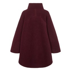 Poncho med asymmetrisk krave. Bordeaux.