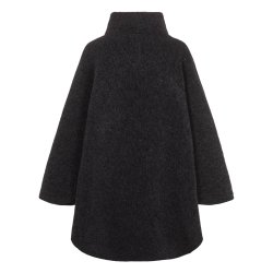 Poncho med asymmetrisk krave. Koksgrå.