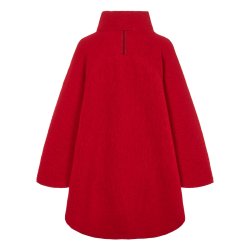 Poncho med asymmetrisk krave. R�d