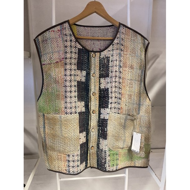 Vest af bomuldsaree. str 44-46