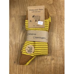 Stribede sokker i uldmix.