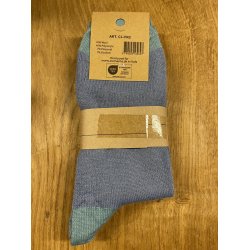 Stribede sokker i uldmix.